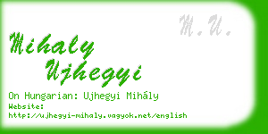mihaly ujhegyi business card
